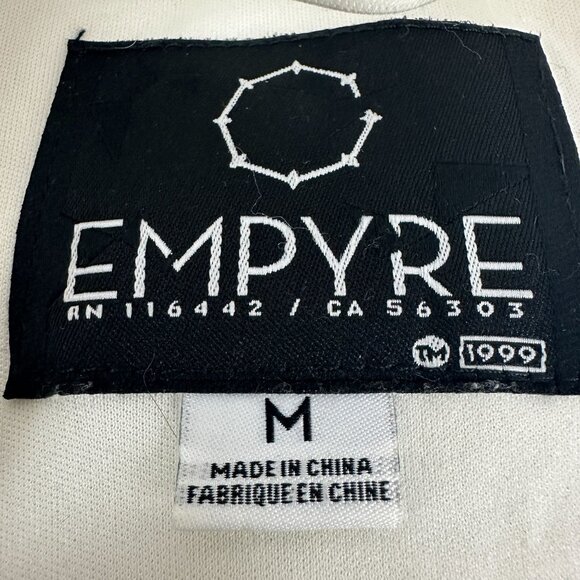 Empyre Women's Fuzzy Full Zip Hooded Jacket Size M White - Picture 6 of 8